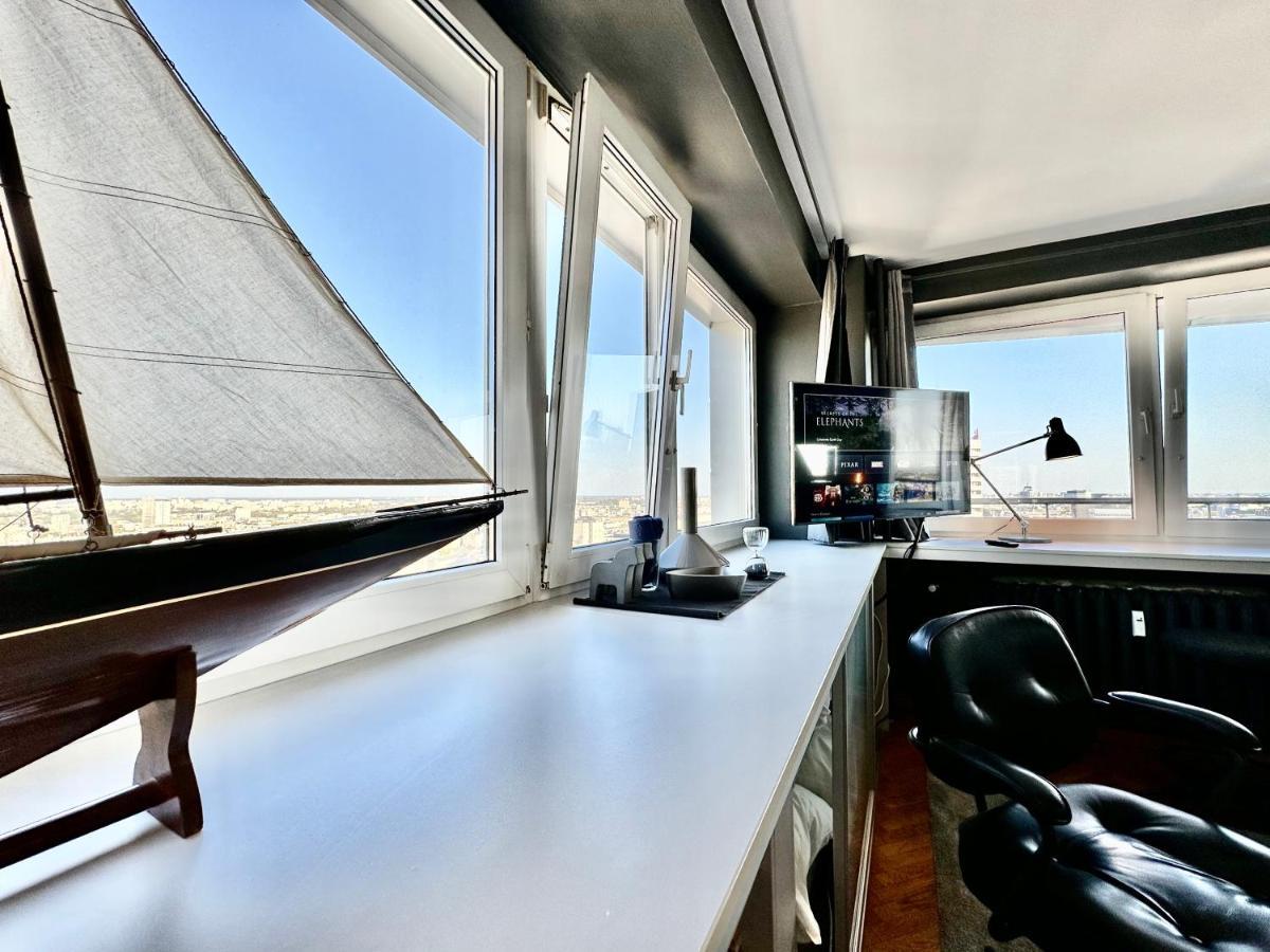 Super Apartament Grey Centrum 2X Metro Fast Wifi 300 Mbs Netflix Appletv Smarttv Spotify Panorama Miasta Warsawa Bagian luar foto