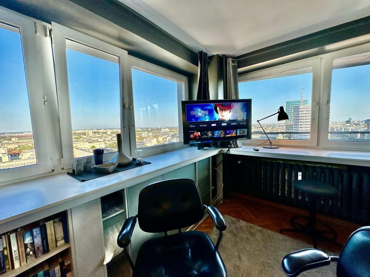 Super Apartament Grey Centrum 2X Metro Fast Wifi 300 Mbs Netflix Appletv Smarttv Spotify Panorama Miasta Warsawa Bagian luar foto